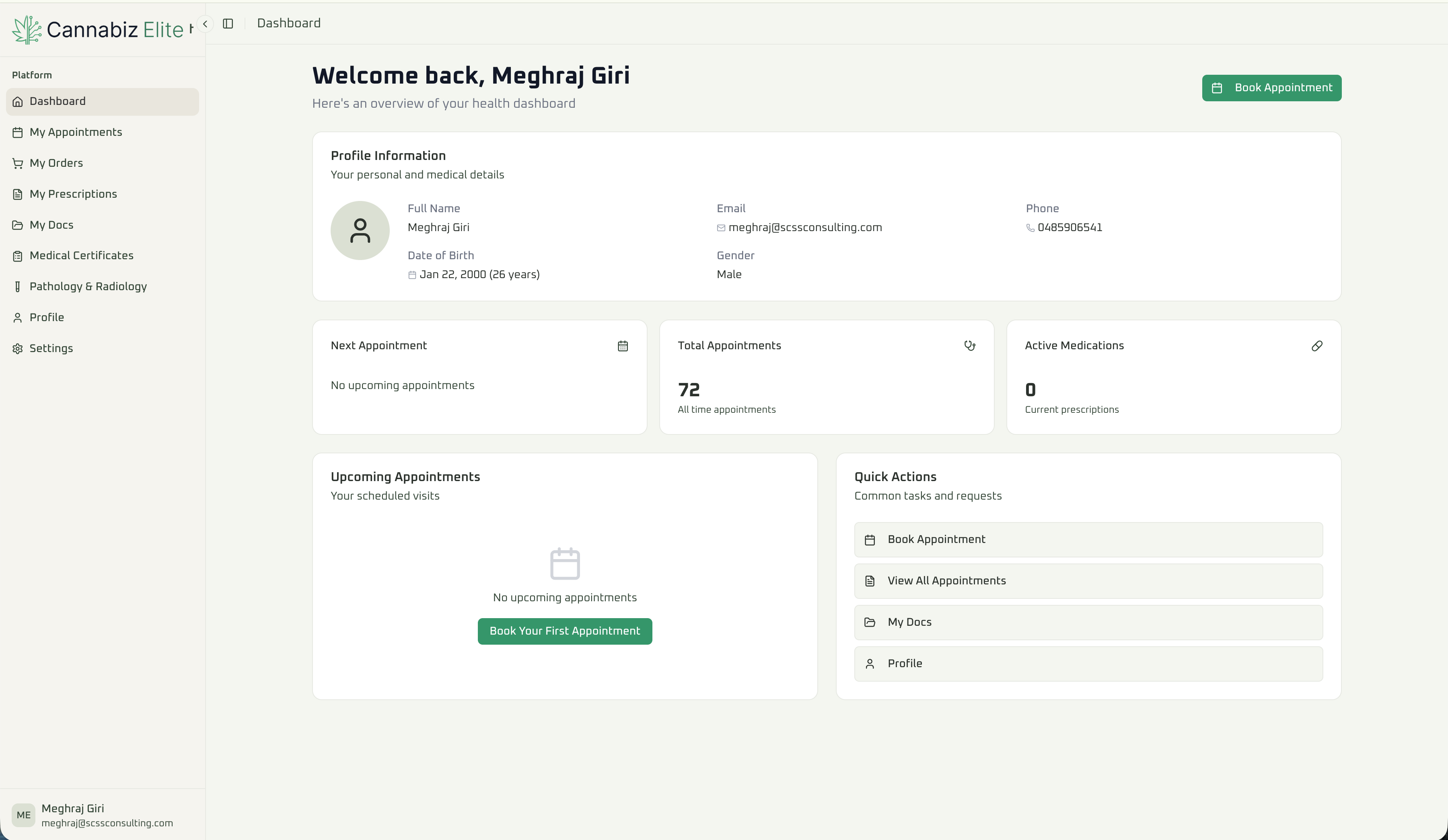 Clinic Management System - Cannabiz Elite (Australia) screenshot 1