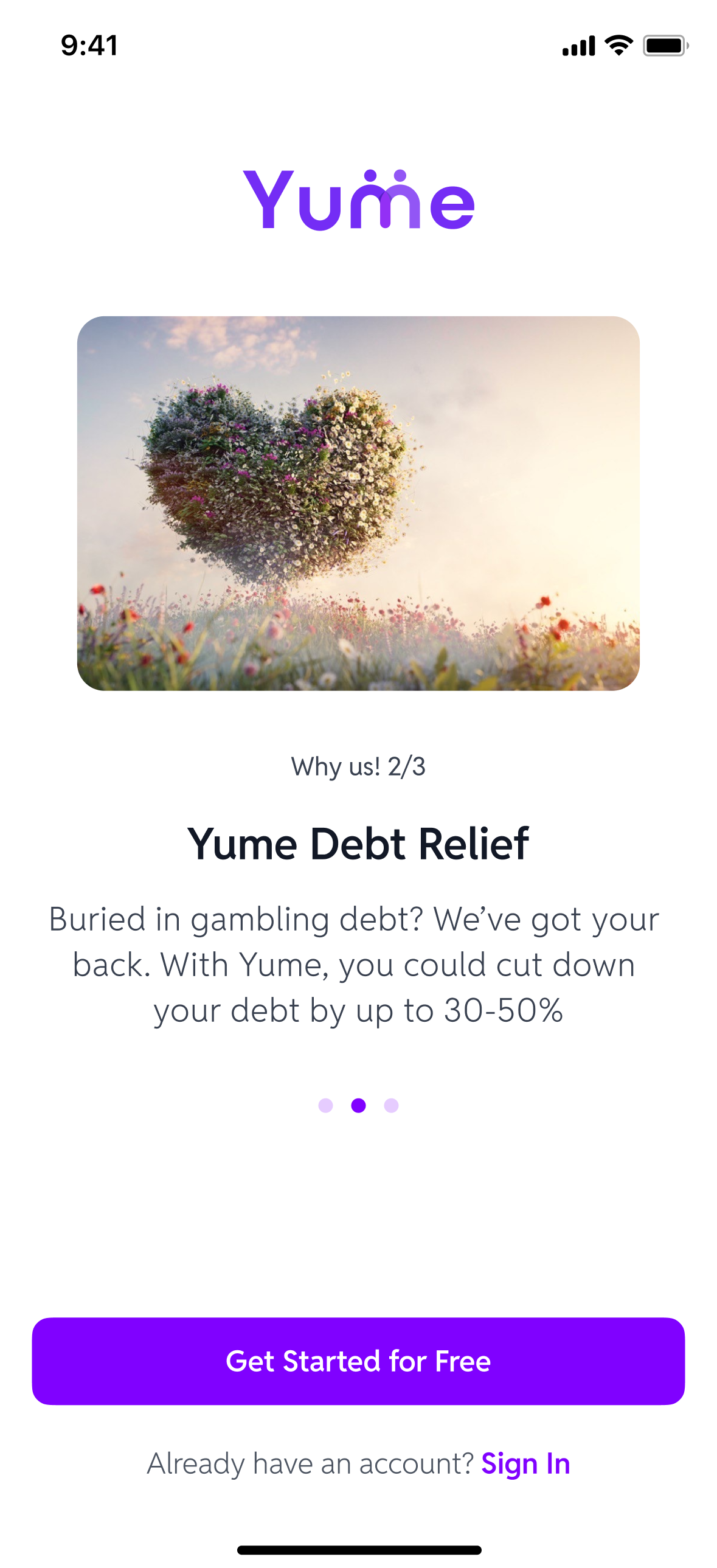 Gambling Recovery App - Yume screenshot 1